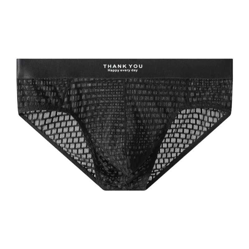 Transparent Mesh Underwear Male Ultra Thin Sheer Briefs Breathable Underpants Bulge Pouch Panties Soft Lingerie Low Rise Knicker — image 10