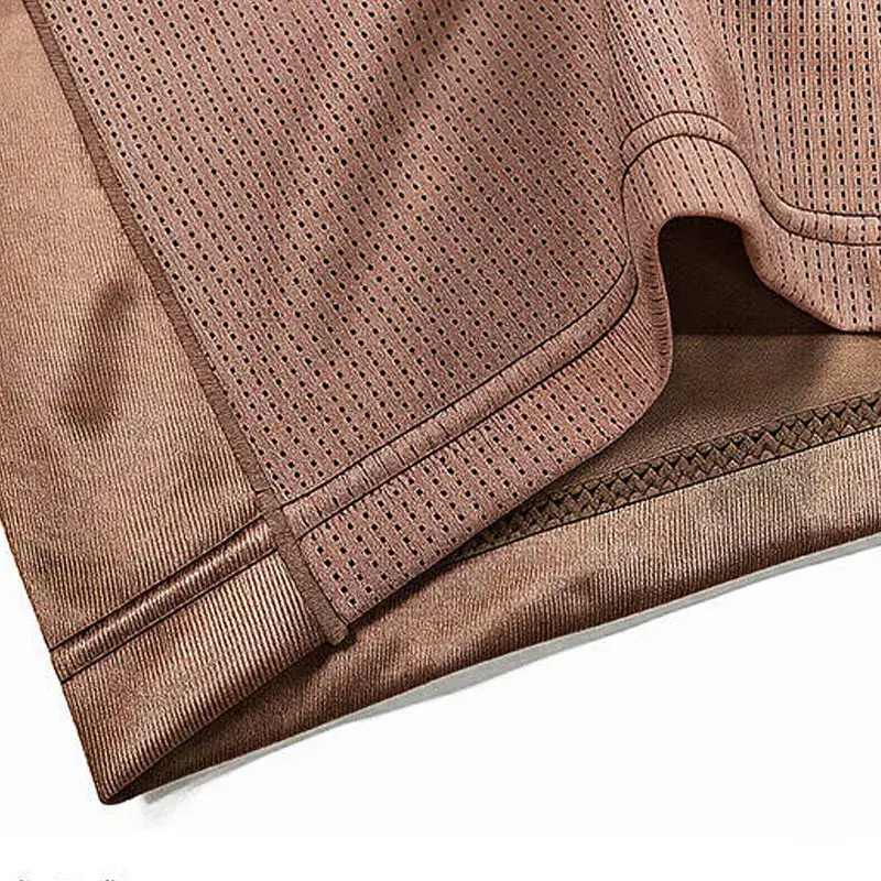 Luxury Satin-like Ice Silk Underwear Cool Breathable Double-side Mesh Men's Panties High Elastic Seamless Lingeries Men's Shorts — image 5