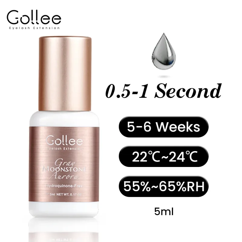 Gollee 0.5s דבק מהיר להארכת ריסים דבק ריסים מקצועי עמיד 6-8 שבועות השתלת ריסים עמיד למים Super Bonder