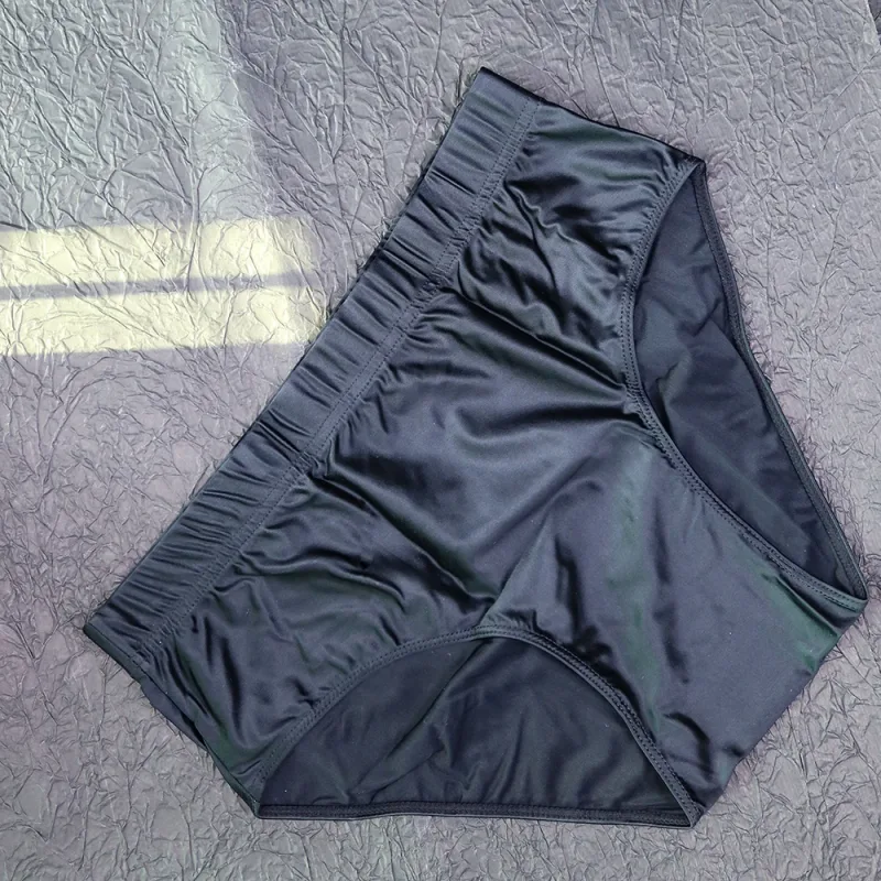 new Mens Briefs Underwear Satin-like Breathable Low-Rise Underpants Male Panties Men's glossy underwear — image 23
