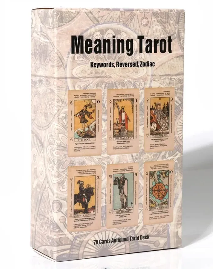 Tarot kártya jelentéssel Kezdő Tarot Kulcsszó Antikolt Tarot Pakli Tanuld meg a Tarot 78 kártya megfordítva