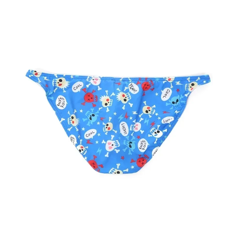 Мужские сексуальные трусы для плавания Maillot De Bain, купальник-бикини с крутым забавным принтом черепа для серфинга, пляжная одежда, плавки