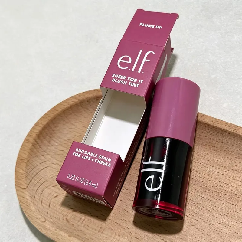 Elf New Sheer For It Blush Tint Dual-Use Liquid Blush Lip Gloss Sheer Tone Λεία υφή Ωραία λάμψη για καθημερινό μακιγιάζ για τα χείλη μάγουλο — image 9