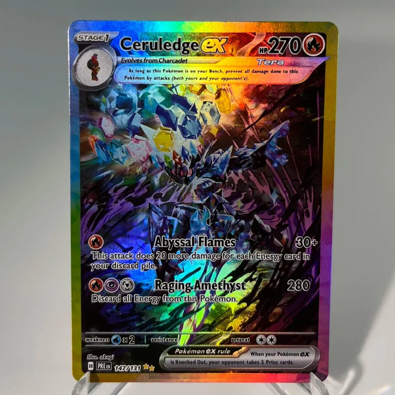 Prismatic Evolutions PKM Cards PTCG5-A GX Rainbow Umbreon Sylveon Leafeon ex Rare Collection Battle Toys Δώρα για χόμπι — image 10