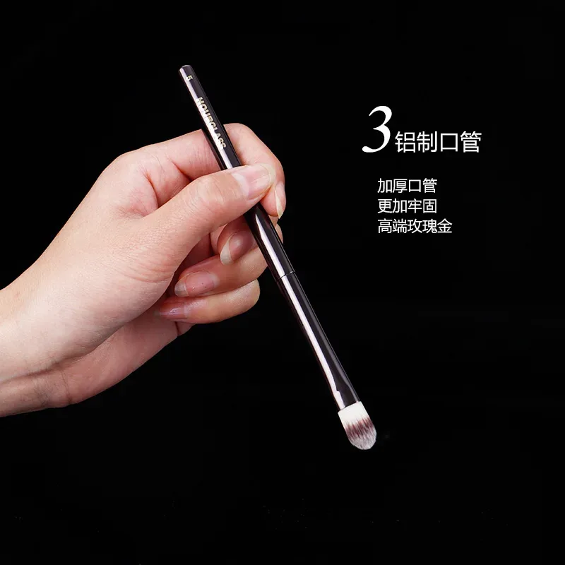 1 pc #5 Concealer Makeup brushes Eyeshadow Make up brush Nose detail exquisite Professional Cosmetic tool metal handle with box