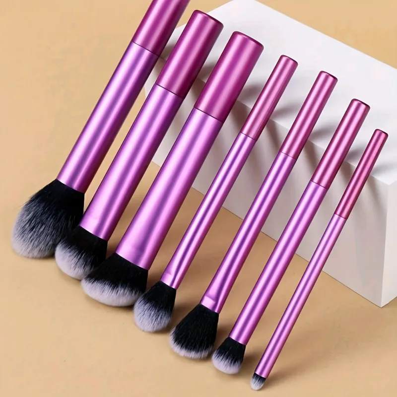 Bộ Cọ Trang Điểm Chuyên Nghiệp 7 Chiếc-Cọ Trang Điểm Tóc Tổng Hợp Mềm Cao Cấp Kem Nền Má Hồng Phấn Mắt Dụng Cụ Trang Điểm Mỹ Phẩm