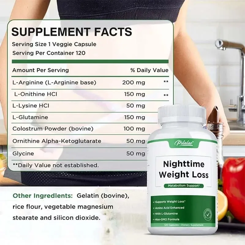 Nighttime Weight Loss Supplements - Appetite Suppressant Burns Fat Improves Digestion Promotes Sleep and Relaxation