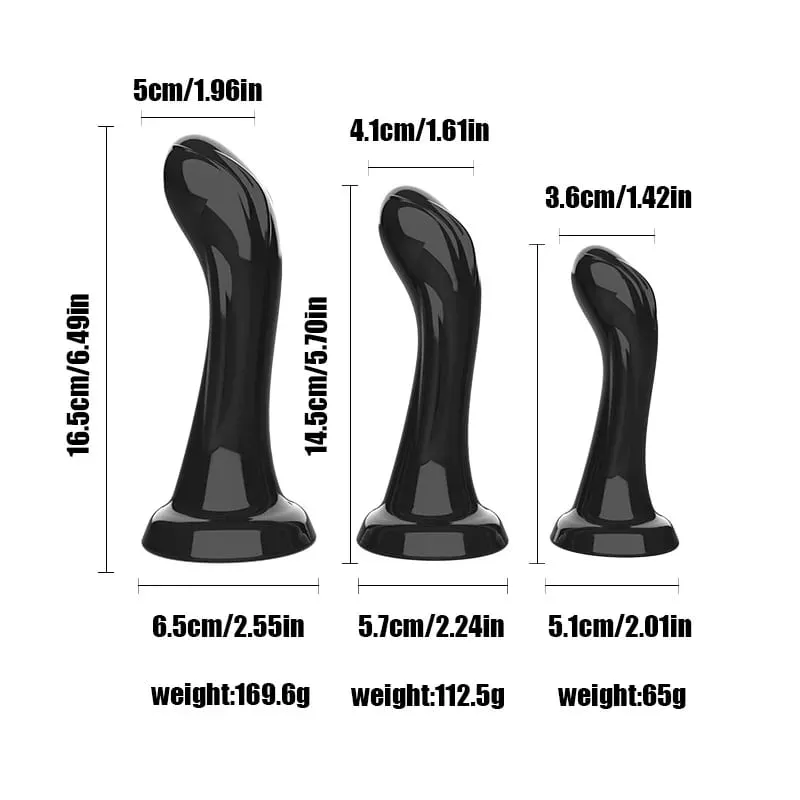 Curved Realistic Dildo with Strong Suction Cup Soft Flexible G-Spot Sex Toy for Women Men Black Purple Clear Lifelike Dillo — image 3