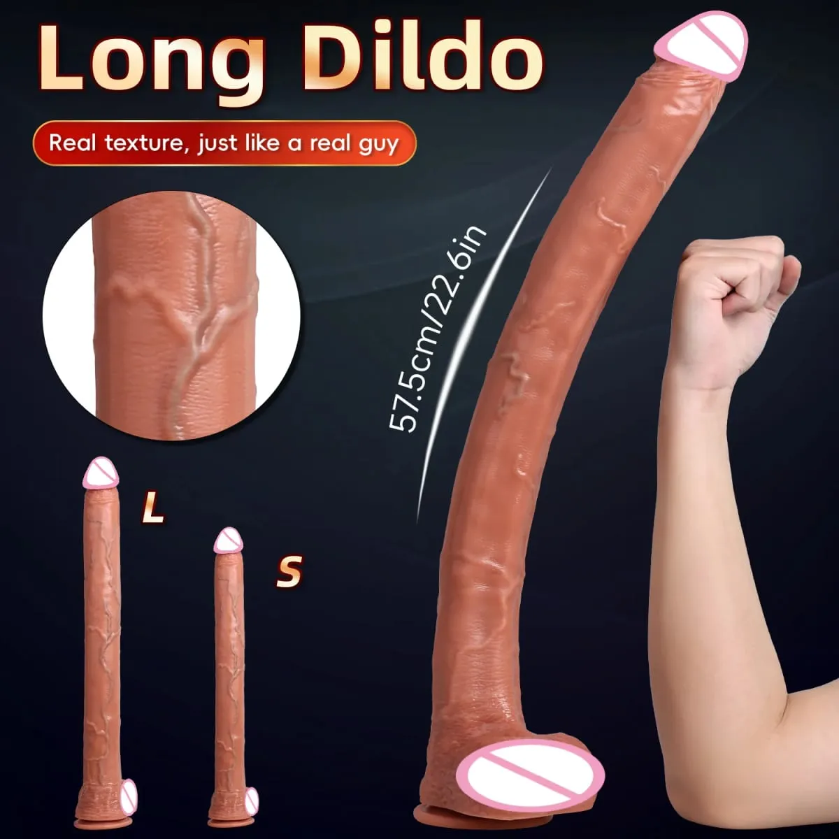 Super Long Artificial Penis Realistic Dildo Man Genitals Penetration Anal Sex Toy Female Vaginal Masturbation Suction Cup Dick