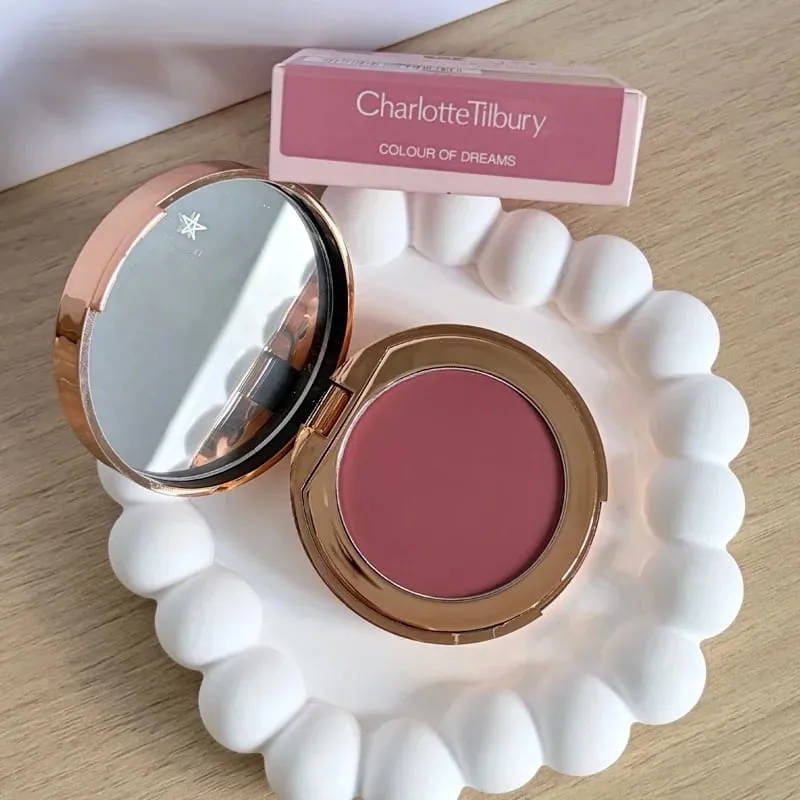Fashion Charlotte Lip Cheek Dual-use Blusher Cream Two Color Highlight Powder Blusher Waterproof Oil Control Tilbury Cosmetics