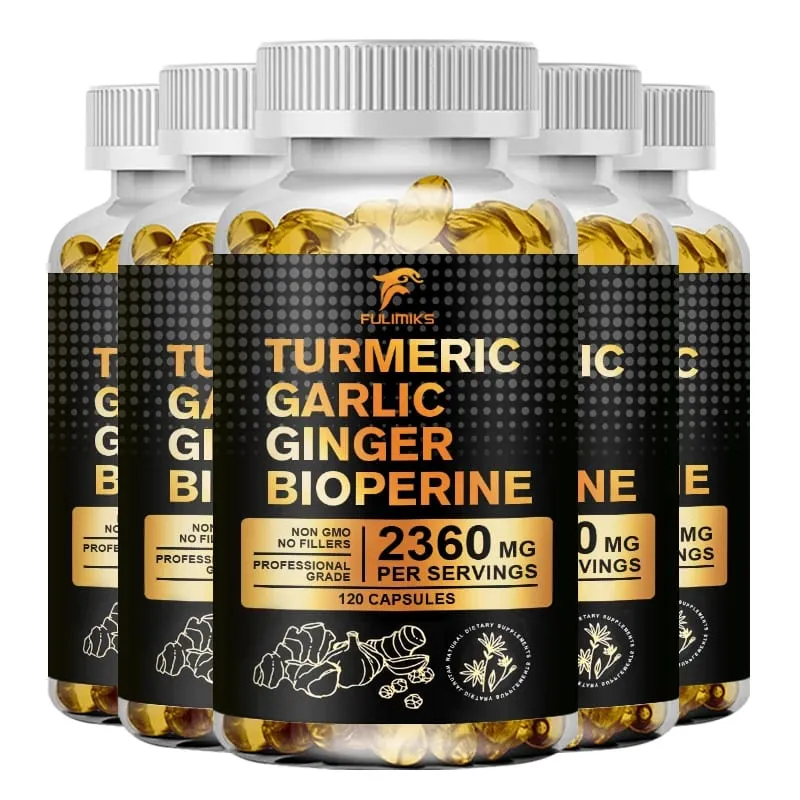 Premium Turmeric Curcumin Supplement with Garlic & Ginger Supports Joint Comfort Anti-Inflammatory Immune Health & Vitality — image 12