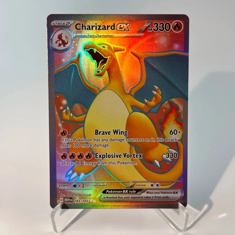 כרטיסי פוקימון 151 PKM PTCG3-D Bulbasaur Squirt Rainbow Gengar לשעבר Holographic Ex GX Rare Collection מתנות צעצועי קרב לתחביבים