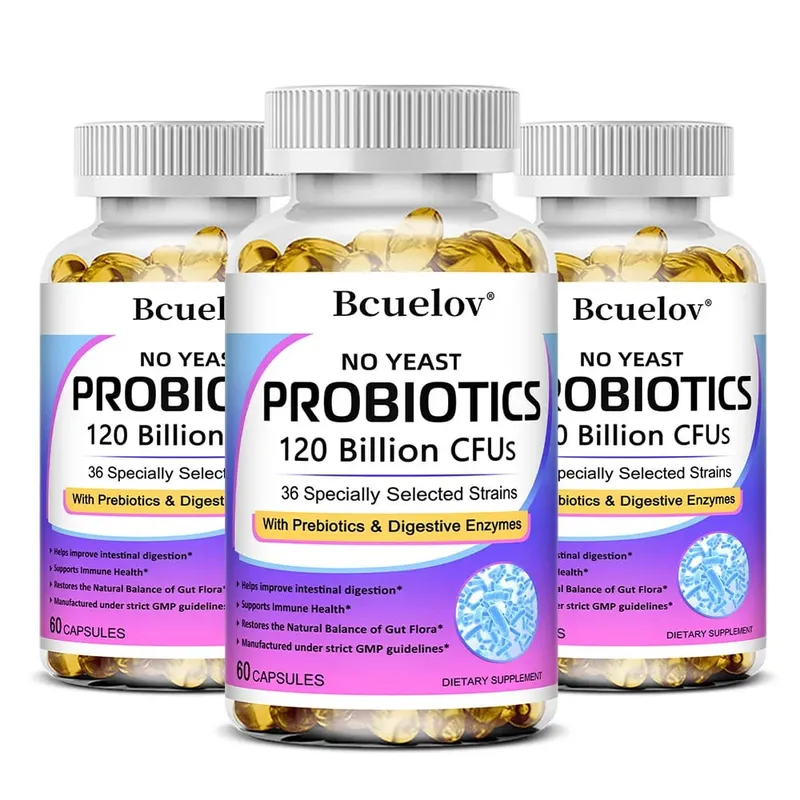 Probiotics 120 Billion CFU with Prebiotics & Digestive Enzymes Supports Digestion Gut Flora Bloating Relief & Immune Health — image 10