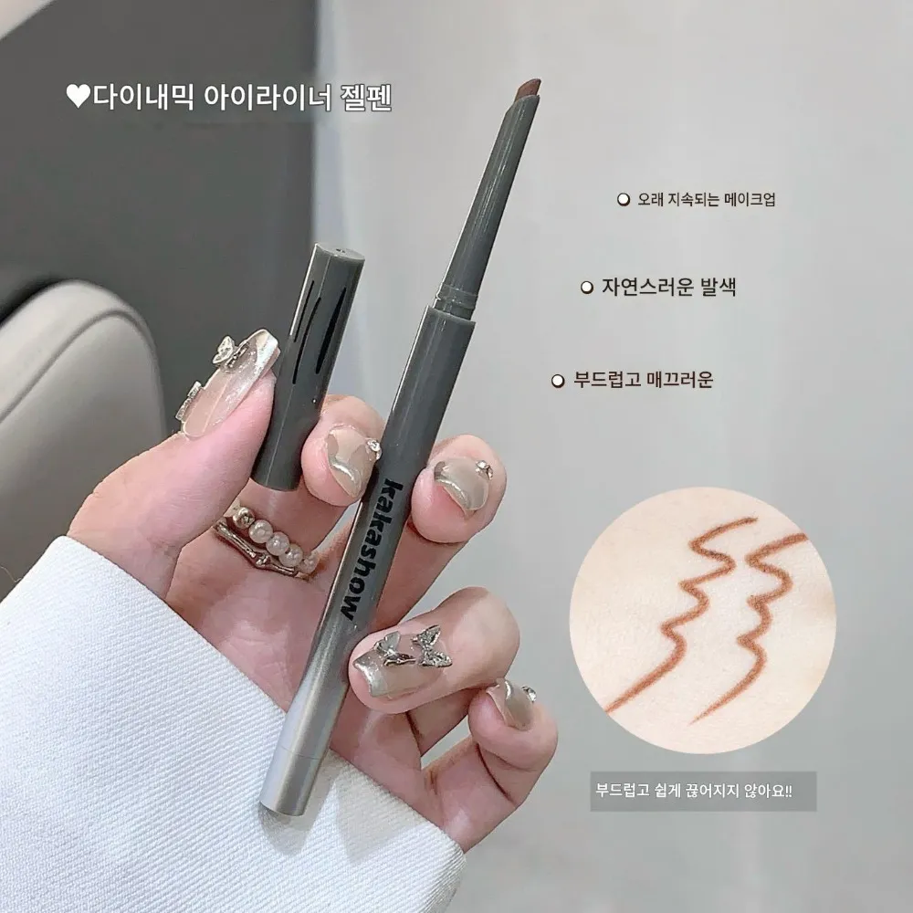 Kakashow Glue Eyeliner Sleeping Silk Brush Φυσικό Χρώμα Μακιγιάζ ματιών μακράς διαρκείας Αδιάβροχο Aegyo Sal Brighten Εύκολη εφαρμογή Μακιγιάζ