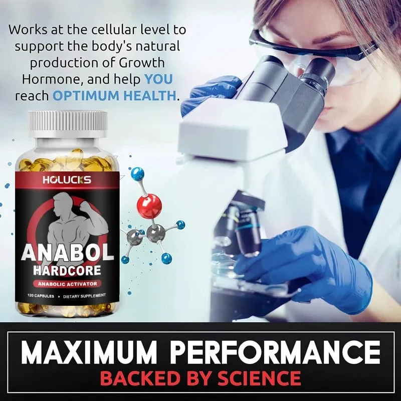 Anabol Hardcore Supplement Boost Workout Energy Muscle Growth & Protein Synthesis Balances Men Hormones — image 4