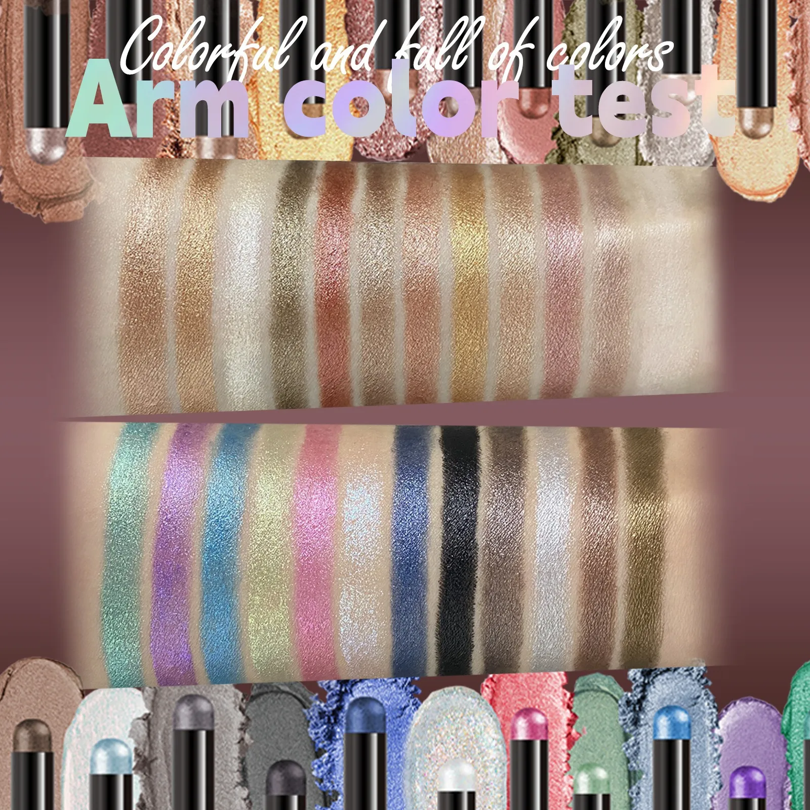 2 σε 1 Eyeshadow Lipstick Stick Pencil Waterproof Glitter Brighten Matte Eye Shadow Makeup Pigment Eyeshadow Pen