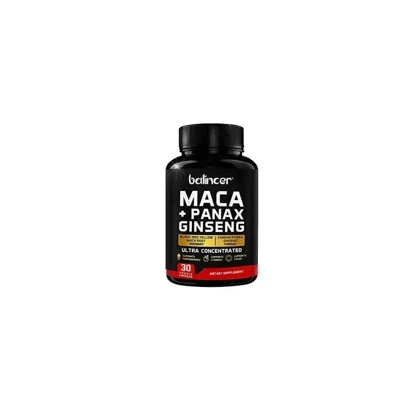 Κάψουλες Maca & Ginseng 10000mg (Κίτρινο+Κόκκινο+Μαύρο) Εκχύλισμα Δύναμη Αντοχή Μυϊκή Μάζα Ενέργεια & Μυϊκή Υποστήριξη