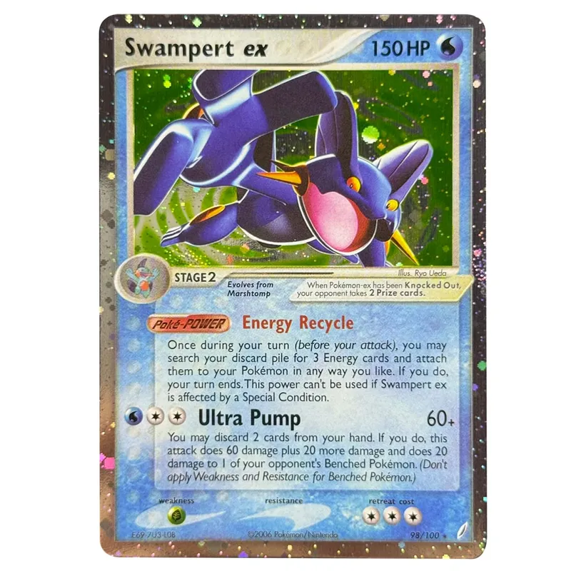 Κάρτες μεσολάβησης Ολογραφικά Emerald Cacturne Rayquaza Hidden Legends Kyogre Crystal Guardians Alakazam Star Flareon Metagross — image 17