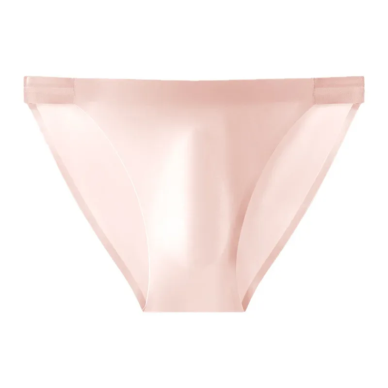 Seamless Quick Drying Men Briefs Underwear Solid Color Ice Silk Light AndThin Underpants Sexy Breathable 3D Pouch Panties Undies — image 4