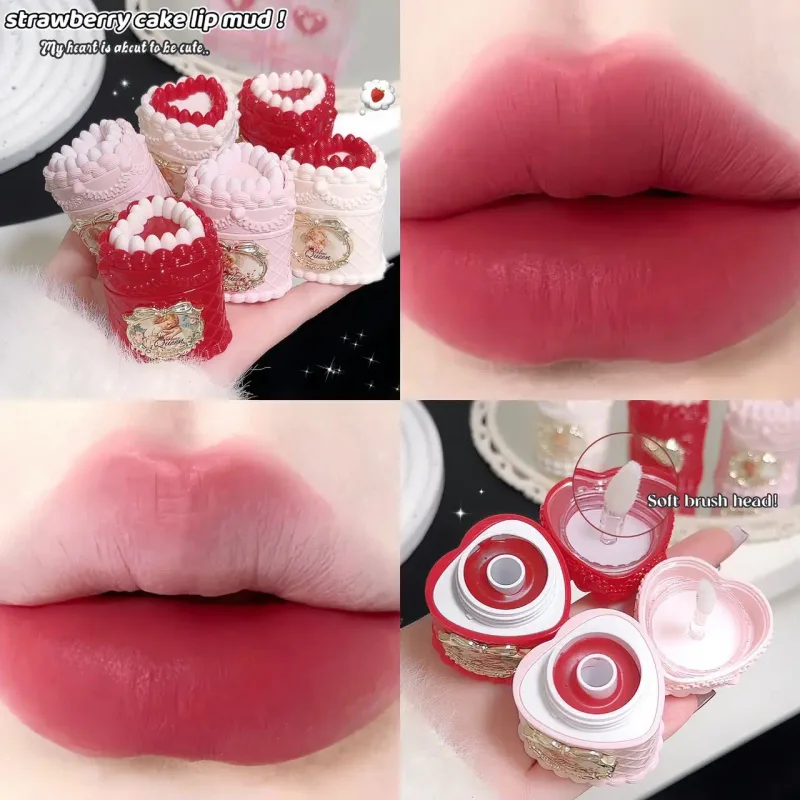 Διακόσμηση κέικ Velvet Lip Mud Matte Finish Αντικολλητικό Κύπελλο κραγιόν μακράς διαρκείας για καθημερινό μακιγιάζ και πάρτι — image 3
