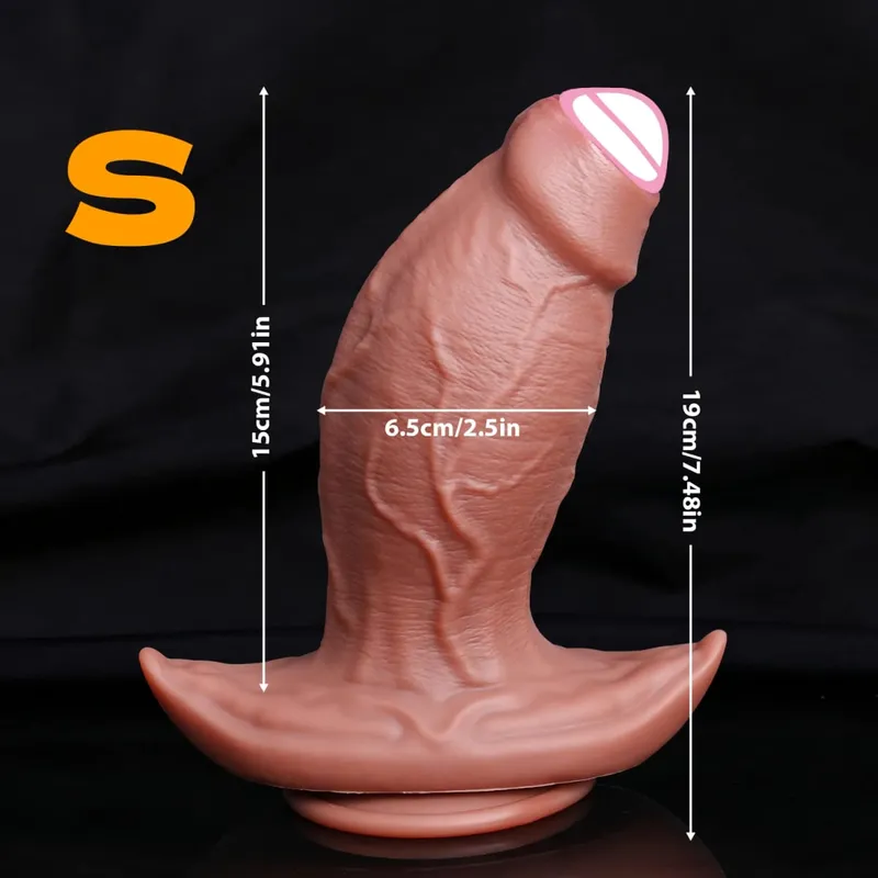 Ρεαλιστικό παχύ Dildo μαλακό πέος σιλικόνης ανδρικά γεννητικά όργανα Βεντούζα κολπικού αυνανισμού Big Dick Woman Πρωκτικό βύσμα Παιχνίδια σεξ για ενήλικες