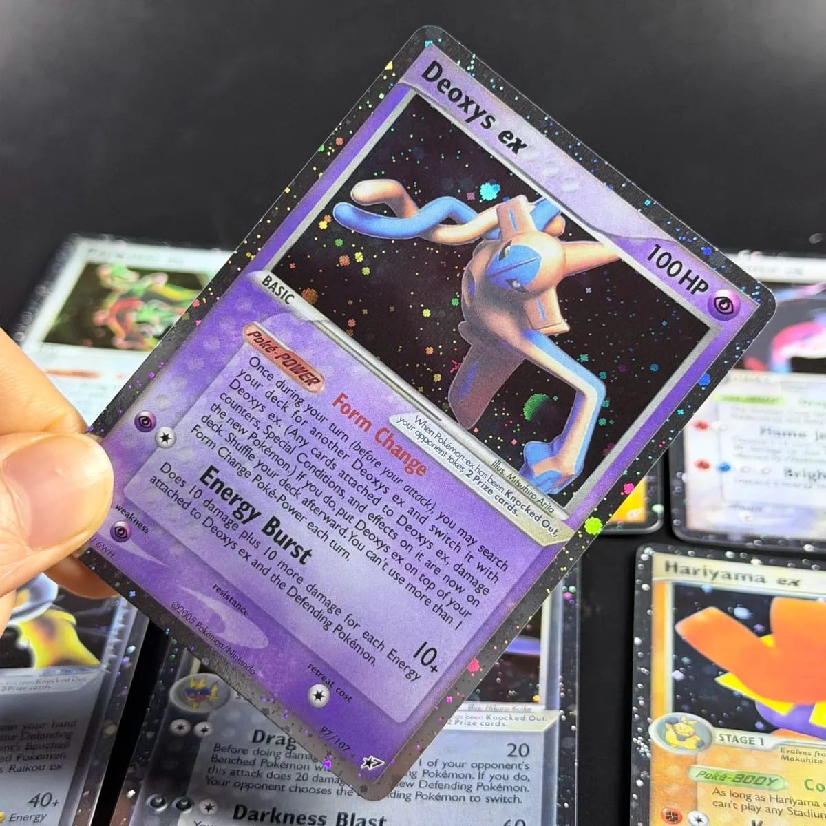 Κάρτες μεσολάβησης Pocket EX Deoxys Crobat Jirachi Latios Sharpedo Salamence Hariyama Deoxys Rayquaza Cosmos Holo Gold Star UR — image 2