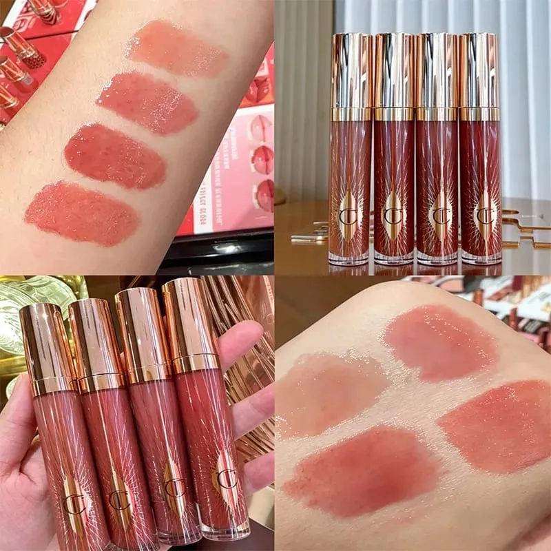 CT Makeup Sets Highlighters Lip Blam 4 Color Eyeshadow Palette Lip Gloss Lip Blam Set Pillow Talk Long Lasting Natural Cosmetics
