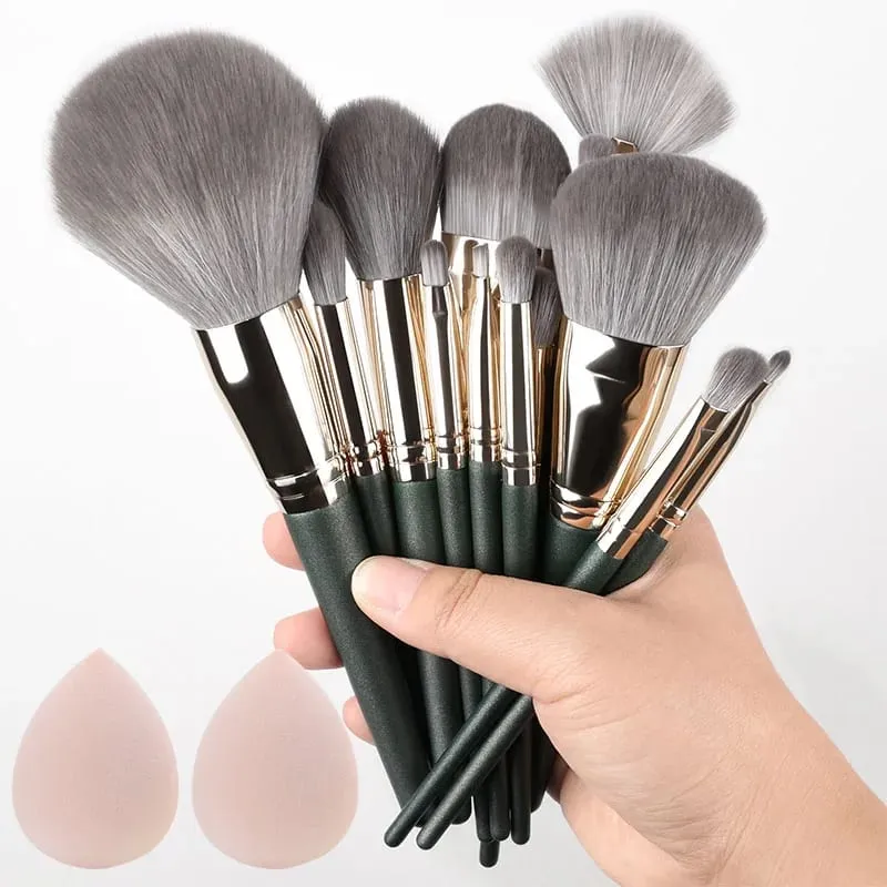 10/14 Stuks Make-Up Kwasten Set Oogschaduw Foundation Vrouwen Cosmetische Losse Poeder Blush Super Zachte Blending Make Up Borstel beauty Tool