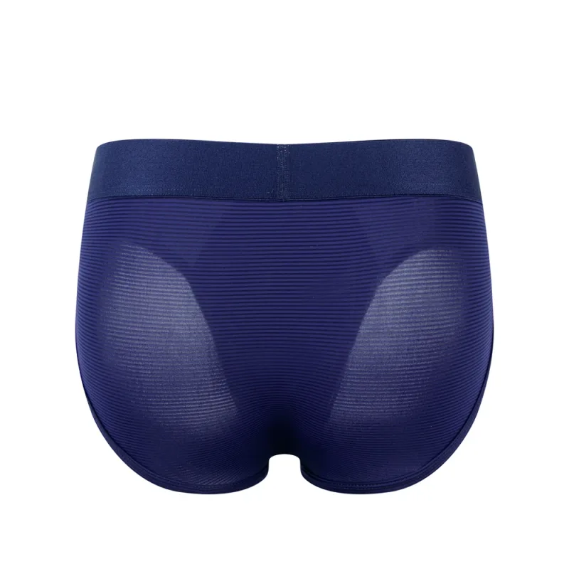 Men Underwear Brief Sexy Low-rise Striped Bikini Athletic Supporters Underpants Sleepwear Nylon Quick Dry Breathable — image 3