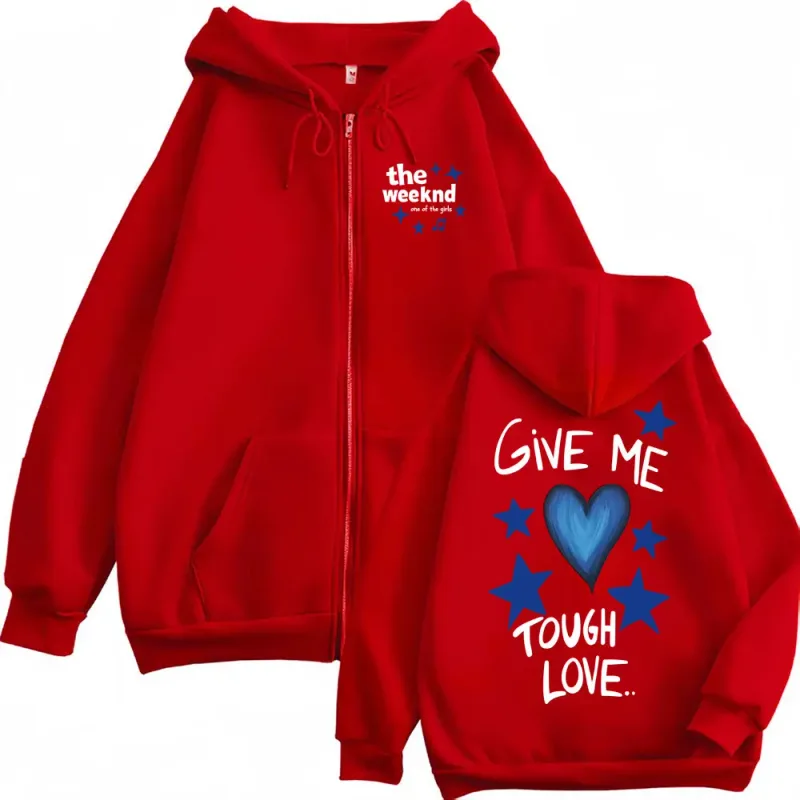 Sudaderas con capucha The Weeknd "one of The Girls" para hombre y mujer, chaqueta de moda de Hip Hop, sudadera, abrigos, jerséis informales con cremallera de gran tamaño