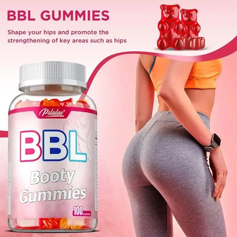 BBL Gummies for Bigger Butt Growth - Shape Female Body Tighten Buttocks Prevent Sagging and Collapse Increase Sexy Buttocks