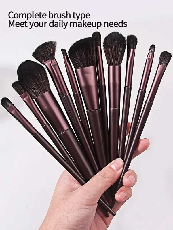12 Stuks Roze Make-Up Kwasten Set Make Up Concealer Blush Poeder Borstels Oogschaduw Markeerstift Foundation Brush Cosmetische Schoonheid Gereedschap