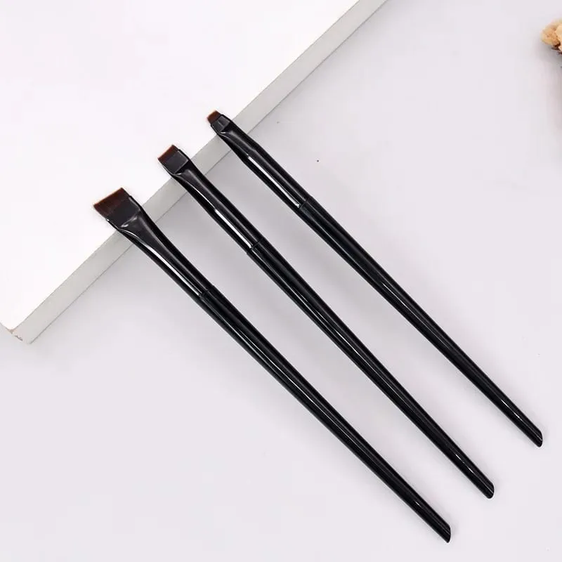 Blade Eyeliner Brush Brush Brush Portable Flat Fine Eye Liner Brow Contour Brushes Makeup Tool Cosmetic Beauty Makeup Tool 3 τμχ/σετ