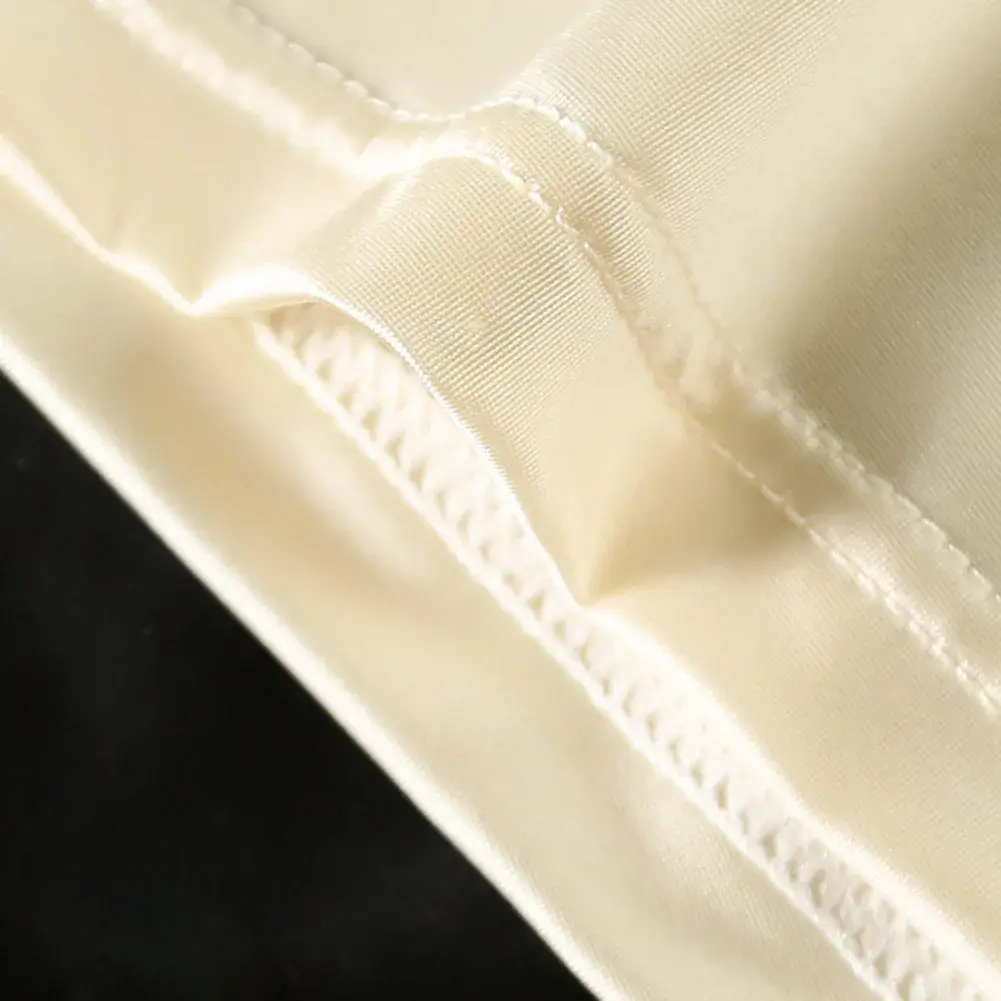1pc Mga Lalaking Satin-like Ice Silk Boxer Makinis na Panty Hollow Out Waistband Panloob na Nakahinga Solid na Kulay na Kasuotang Panloob Trunk