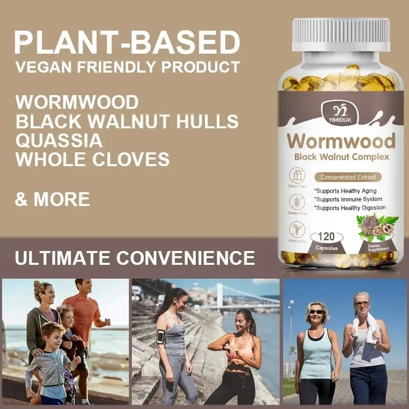 High Potency Parasite Cleanse Capsules Wormwood Black Walnut Sinusuportahan ang Intestinal Cleansing Detox at Gut Health para sa mga Matanda