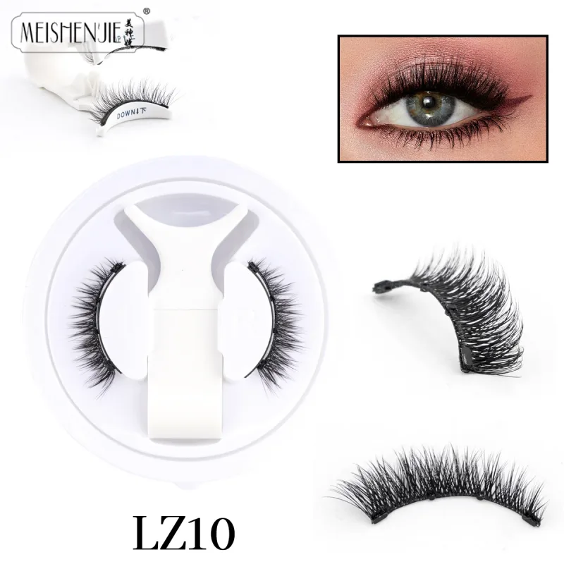 1/3 Pairs Magnetic Eye Lashes Χειροποίητες βλεφαρίδες Μαλακές επαναχρησιμοποιούμενες μαγνητικές βλεφαρίδες Natural look 3D Ψεύτικες βλεφαρίδες Σετ τσιμπιδάκια μακιγιάζ — image 18