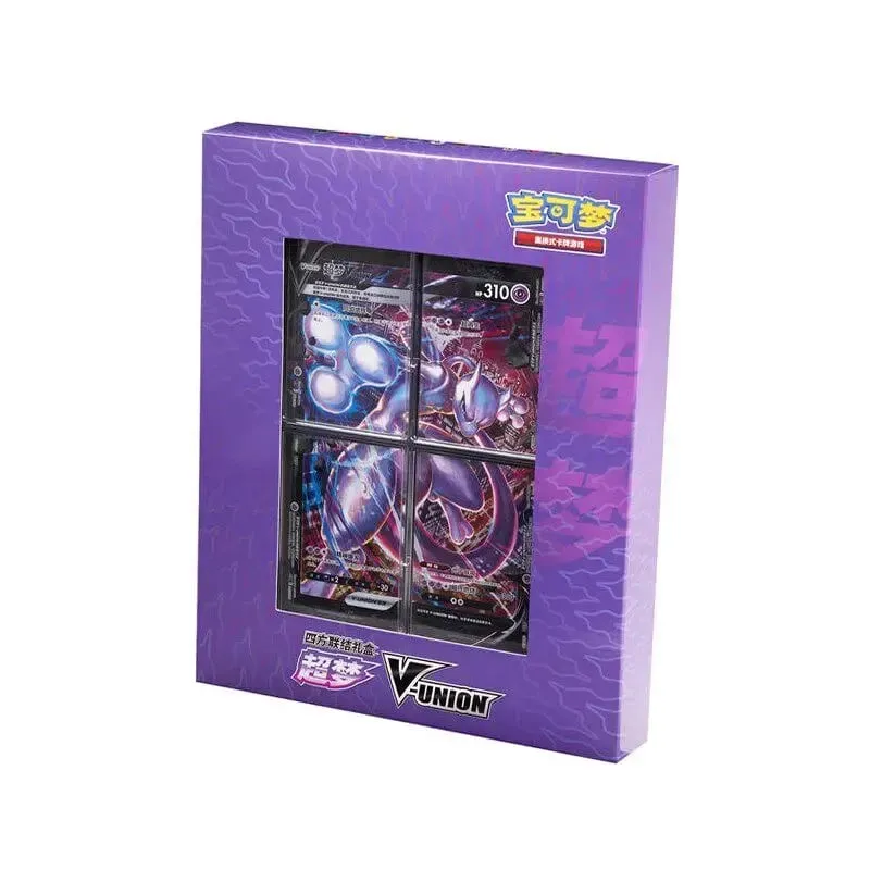 متوفر 100% أصلي بوكيمون Ptcg بطاقة رباعية اقتران V-Union علب الهدايا بيكاتشو بيج جمع مورو بيكر Mew-Two Ptcg صندوق