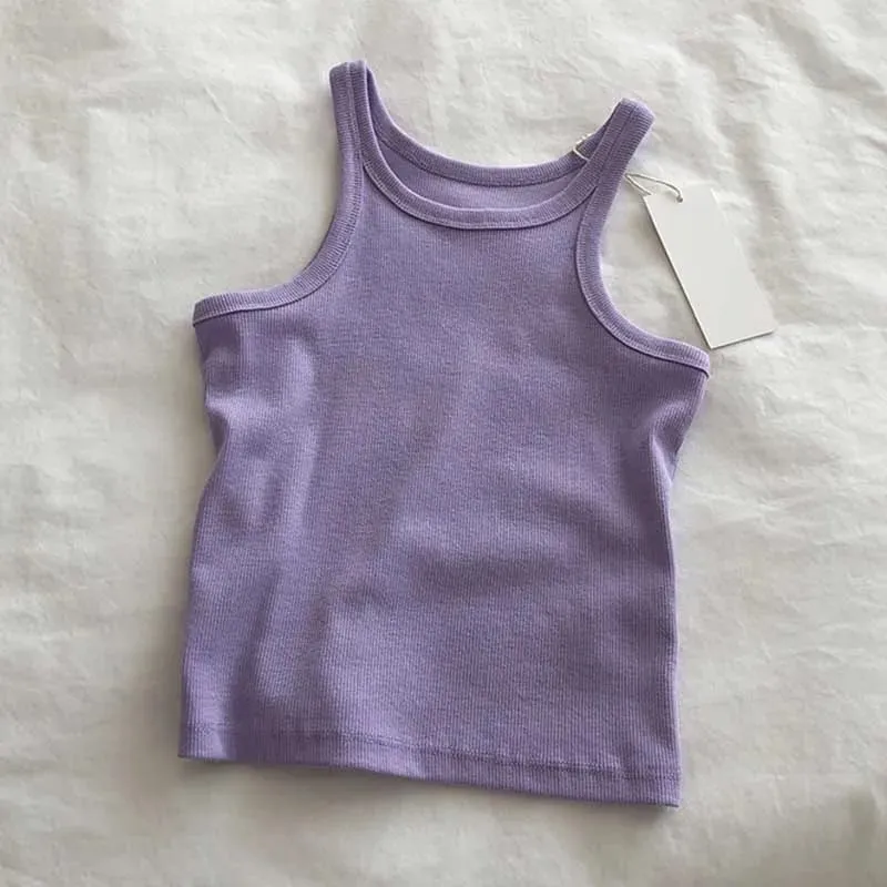 2024 Women Tank Tops Sexy Cropped Top Female Women Summer Camisole Camis Black White Sport Clothes For Women — image 8