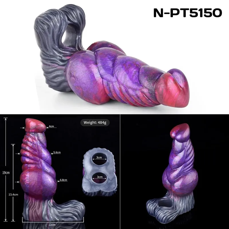 Több típusú, nyitott végű Fantasy üreges műpénisz, szilikon kakashüvely férfi péniszhüvely leesésgátló gyűrűvel, felnőtt szexjátékok 18+