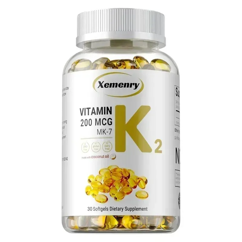 Vitamin K2 MK-7 Supplement - Supports Calcium Absorption Bones Joint Immunity and Heart Health Easy To Swallow