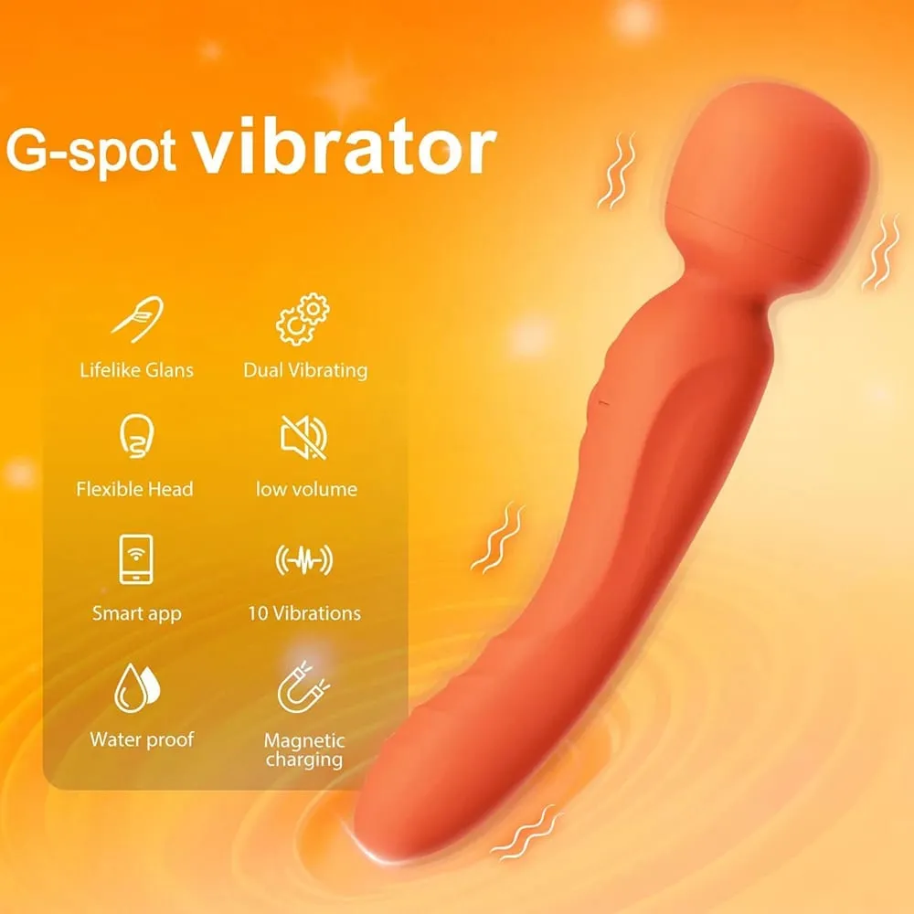 Smart APP שלט אלחוטי AV שרביט קסם רטט רב עוצמה G Spot Clit מגרה צעצוע מין נשים USB נטענת עמיד למים למבוגרים