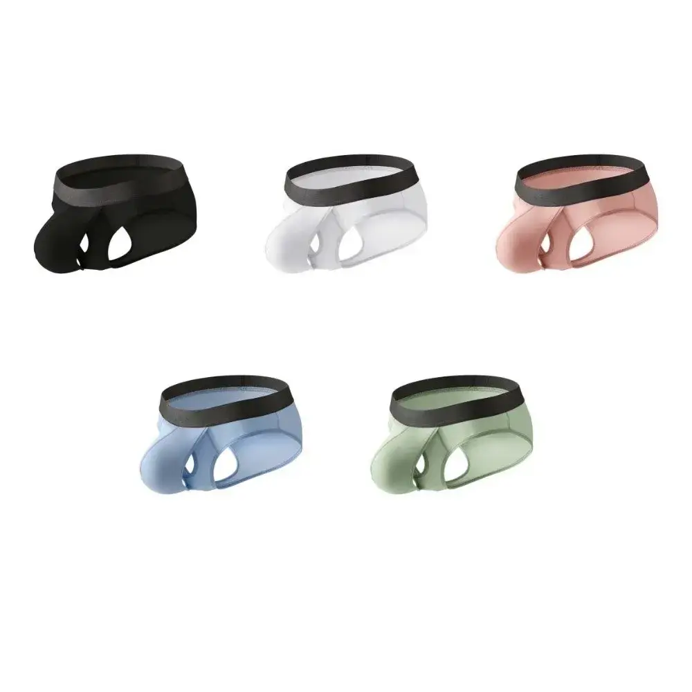 Bamboo Fiber Summer Thin Briefs Men Thin Underpants 2-in-1 Front Opening Men Front Opening Panties Breathable Lingerie