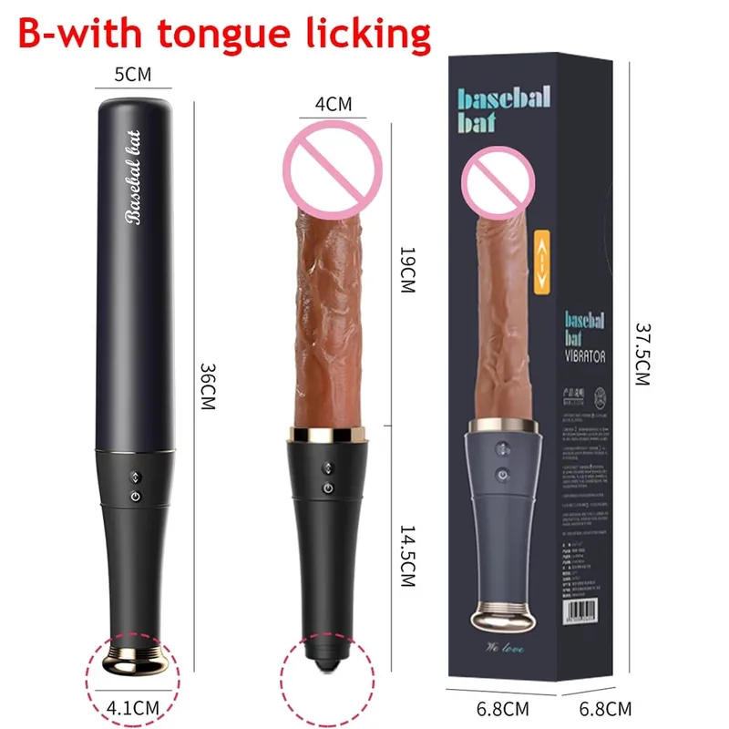 Ρεαλιστικός δονητής ώθησης Dildo 19cm για γυναίκες Διεγέρτης πρωκτού κόλπου Θέρμανση Αυτόματος τηλεσκοπικός αυνανιστής σεξουαλικά παιχνίδια για ζευγάρι
