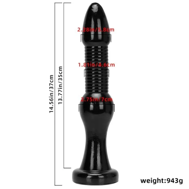 Consoladores con tapón Anal enorme estimulan el ano, la vagina, tapón Anal, pene grande, masaje de próstata, dilatador Anal con ventosa, Juguetes sexuales, masturbador 18