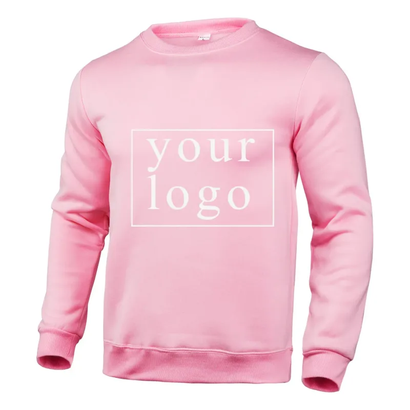 Votre propre conception Logo/image de marque personnalisé partout hommes femmes bricolage col rond à manches longues pull à capuche mode nouveau