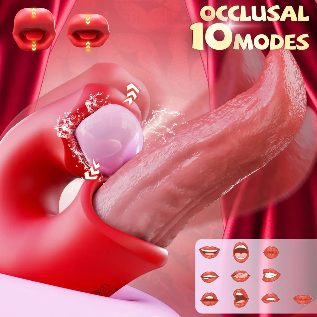 3 in 1 Realistic Tongue Vibrators for Women Dildo Occlusion and Swinging Clitoris Stimulator Adult Sex Toys Female Masturbator