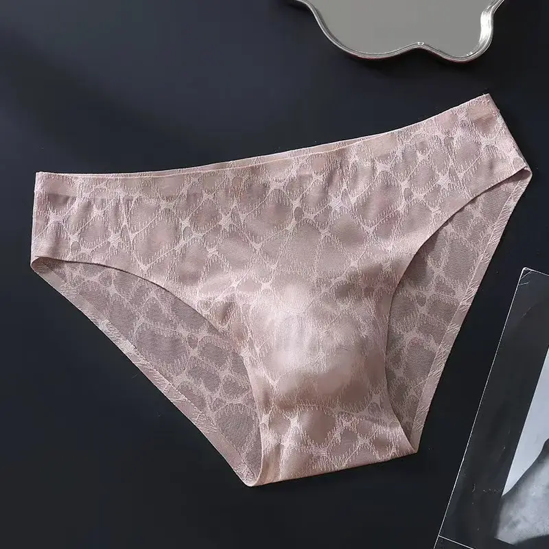 3PCS Sexy Mens Seamless Panties Ice Ultra Thin Sports Fitness Bulge Pouch briefs Male Panties Low Waist — image 8