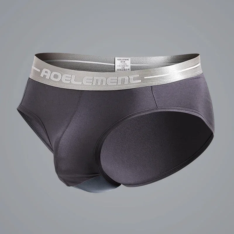 Modal capsule lift U convex men's underwear bullet separate ice silk capsule pouch briefs