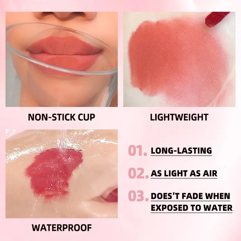 12 Χρώματα Ματ Κιτ Lipgloss Αδιάβροχο Υγρό Κραγιόν μακράς διαρκείας Nude Purple Lip Mud Cosmetics Sets Lip Glaze Tint — image 6