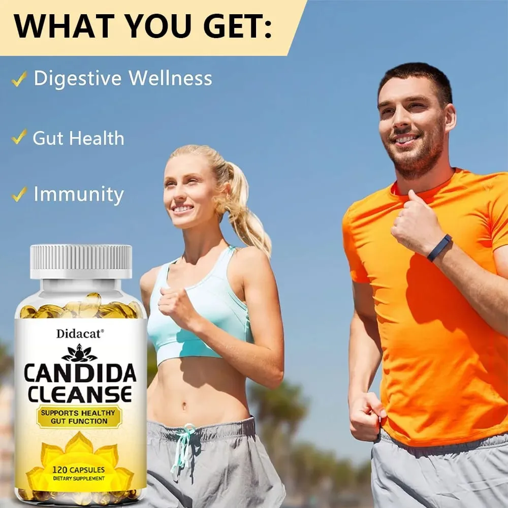 Candida Cleanse-Contains Natural Herbs and Probiotics To Support Healthy Bowel Function and Immune Health Suitable for Unisex